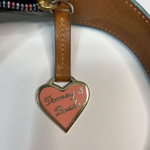 VINTAGE Dooney & Bourke MULTICOLOR COLORFUL Monogram  MINI Hobo AUTHENTICATED - Picture 10 of 13